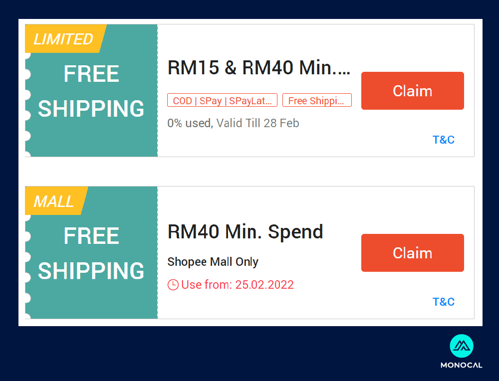 Cara tingkatkan sales dengan lfree shipping coupon shopee