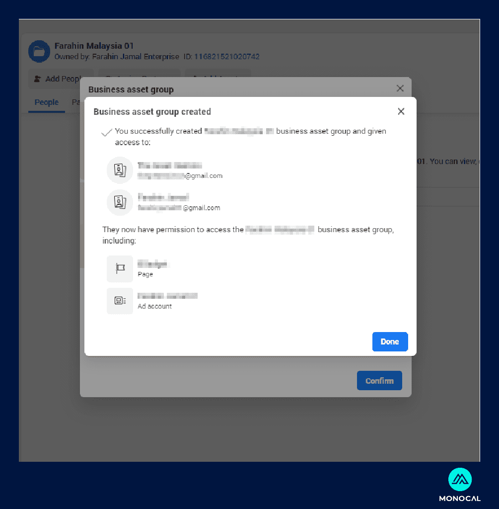 cara daftar facebook business suite 61 confirmation created business asset